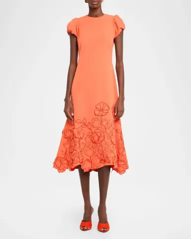 Mestiza New York Perla Floral-Embroidered Midi Dress | Thumbnail 2 Mestiza New York Perla Floral-Embroidered Midi Dress | Thumbnail 2