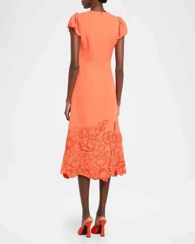 Mestiza New York Perla Floral-Embroidered Midi Dress | Thumbnail 3 Mestiza New York Perla Floral-Embroidered Midi Dress | Thumbnail 3