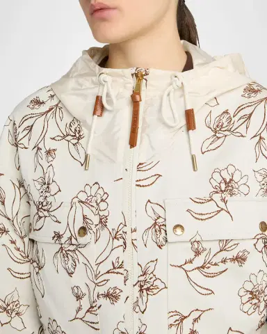 Moncler Nepeta Hooded Floral Print Jacket | Thumbnail 5 Moncler Nepeta Hooded Floral Print Jacket | Thumbnail 5
