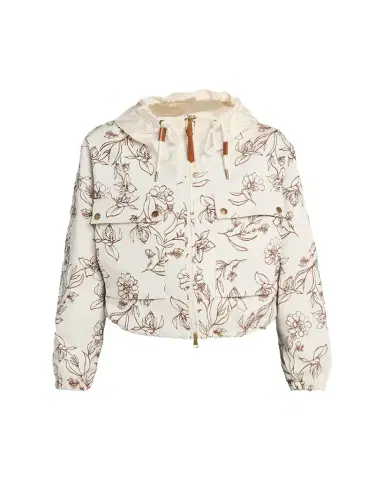 Moncler Nepeta Hooded Floral Print Jacket | Thumbnail 1 Moncler Nepeta Hooded Floral Print Jacket | Thumbnail 1