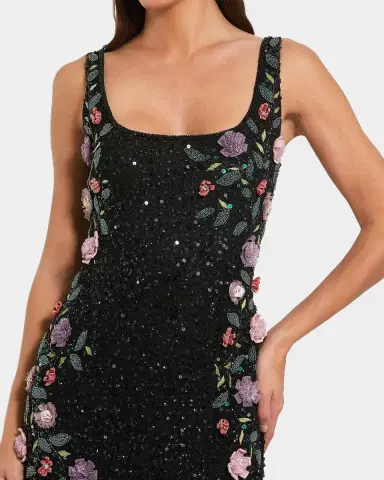 Mac Duggal Evening Embellished Floral Scoop-Neck Gown | Thumbnail 2 Mac Duggal Evening Embellished Floral Scoop-Neck Gown | Thumbnail 2