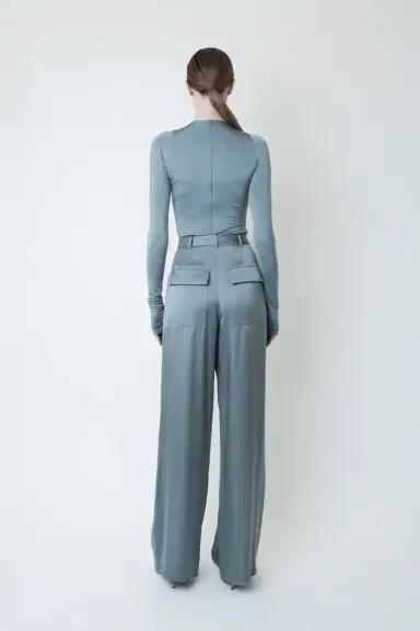 LAPOINTE Satin Relaxed Pleated Pant | Thumbnail 2 LAPOINTE Satin Relaxed Pleated Pant | Thumbnail 2