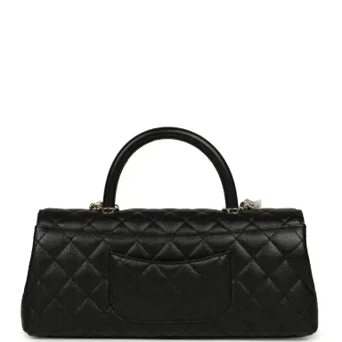 Chanel Chanel Maxi Top Handle Long Flap Bag Black Shiny Caviar Light Gold Hardware | Thumbnail 4 Chanel Chanel Maxi Top Handle Long Flap Bag Black Shiny Caviar Light Gold Hardware | Thumbnail 4