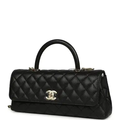Chanel Chanel Maxi Top Handle Long Flap Bag Black Shiny Caviar Light Gold Hardware | Thumbnail 5 Chanel Chanel Maxi Top Handle Long Flap Bag Black Shiny Caviar Light Gold Hardware | Thumbnail 5