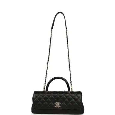 Chanel Chanel Maxi Top Handle Long Flap Bag Black Shiny Caviar Light Gold Hardware | Thumbnail 7 Chanel Chanel Maxi Top Handle Long Flap Bag Black Shiny Caviar Light Gold Hardware | Thumbnail 7