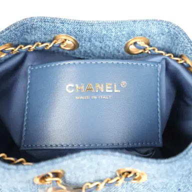 Chanel Chanel Mini 25 Hobo Bag Blue Washed Denim Antique Gold Hardware | Thumbnail 9 Chanel Chanel Mini 25 Hobo Bag Blue Washed Denim Antique Gold Hardware | Thumbnail 9