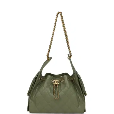 Chanel Chanel Small 25 Hobo Bag Green Caviar Antique Gold Hardware | Thumbnail 7 Chanel Chanel Small 25 Hobo Bag Green Caviar Antique Gold Hardware | Thumbnail 7