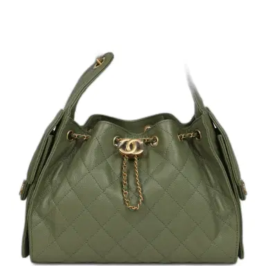 Chanel Chanel Small 25 Hobo Bag Green Caviar Antique Gold Hardware | Thumbnail 1 Chanel Chanel Small 25 Hobo Bag Green Caviar Antique Gold Hardware | Thumbnail 1