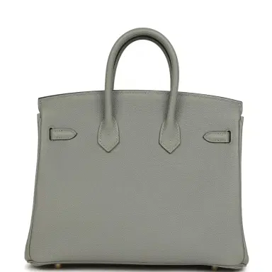 HERMÈS Hermes Birkin 25 Gris Mouette Togo Gold Hardware | Thumbnail 4 HERMÈS Hermes Birkin 25 Gris Mouette Togo Gold Hardware | Thumbnail 4