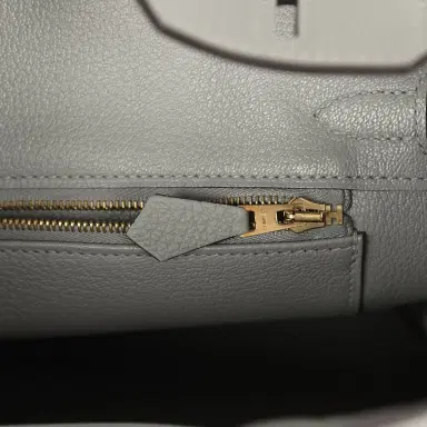 HERMÈS Hermes Birkin 25 Gris Mouette Togo Gold Hardware | Thumbnail 9 HERMÈS Hermes Birkin 25 Gris Mouette Togo Gold Hardware | Thumbnail 9
