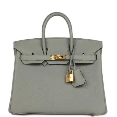 HERMÈS Hermes Birkin 25 Gris Mouette Togo Gold Hardware | Thumbnail 1 HERMÈS Hermes Birkin 25 Gris Mouette Togo Gold Hardware | Thumbnail 1