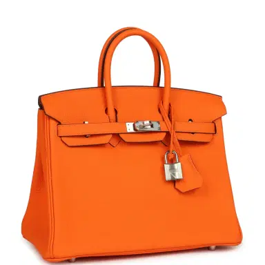 HERMÈS Hermes Birkin 25 Orange Minium Togo Palladium Hardware | Thumbnail 2 HERMÈS Hermes Birkin 25 Orange Minium Togo Palladium Hardware | Thumbnail 2