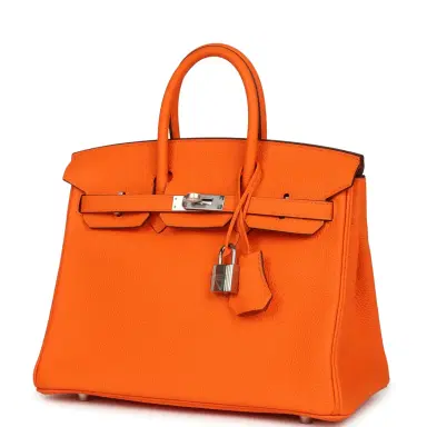 HERMÈS Hermes Birkin 25 Orange Minium Togo Palladium Hardware | Thumbnail 3 HERMÈS Hermes Birkin 25 Orange Minium Togo Palladium Hardware | Thumbnail 3