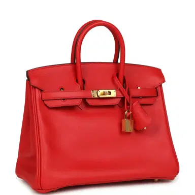 HERMÈS Hermes Birkin 25 Rouge De Coeur Jonathan Gold Hardware | Thumbnail 2 HERMÈS Hermes Birkin 25 Rouge De Coeur Jonathan Gold Hardware | Thumbnail 2