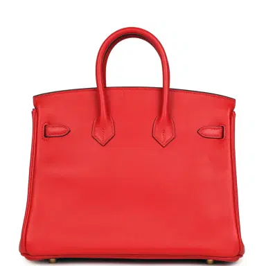 HERMÈS Hermes Birkin 25 Rouge De Coeur Jonathan Gold Hardware | Thumbnail 4 HERMÈS Hermes Birkin 25 Rouge De Coeur Jonathan Gold Hardware | Thumbnail 4