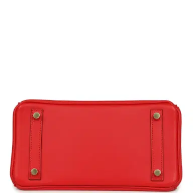 HERMÈS Hermes Birkin 25 Rouge De Coeur Jonathan Gold Hardware | Thumbnail 6 HERMÈS Hermes Birkin 25 Rouge De Coeur Jonathan Gold Hardware | Thumbnail 6