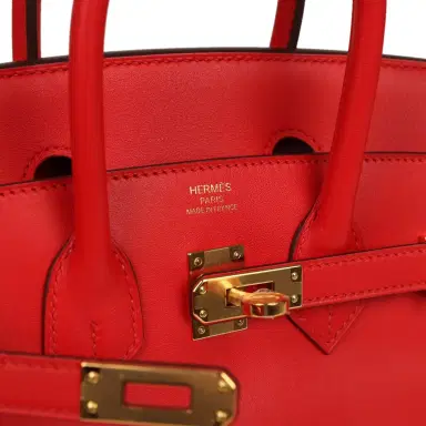 HERMÈS Hermes Birkin 25 Rouge De Coeur Jonathan Gold Hardware | Thumbnail 7 HERMÈS Hermes Birkin 25 Rouge De Coeur Jonathan Gold Hardware | Thumbnail 7