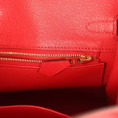 HERMÈS Hermes Birkin 25 Rouge De Coeur Jonathan Gold Hardware | Thumbnail 9 HERMÈS Hermes Birkin 25 Rouge De Coeur Jonathan Gold Hardware | Thumbnail 9