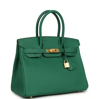 HERMÈS Hermes Birkin 30 Vert Vertigo Epsom Gold Hardware | Thumbnail 2 HERMÈS Hermes Birkin 30 Vert Vertigo Epsom Gold Hardware | Thumbnail 2