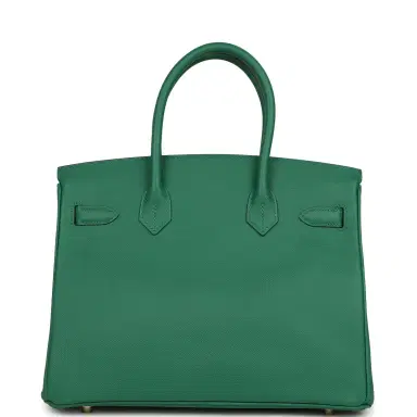 HERMÈS Hermes Birkin 30 Vert Vertigo Epsom Gold Hardware | Thumbnail 4 HERMÈS Hermes Birkin 30 Vert Vertigo Epsom Gold Hardware | Thumbnail 4