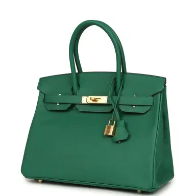 HERMÈS Hermes Birkin 30 Vert Vertigo Epsom Gold Hardware | Thumbnail 5 HERMÈS Hermes Birkin 30 Vert Vertigo Epsom Gold Hardware | Thumbnail 5
