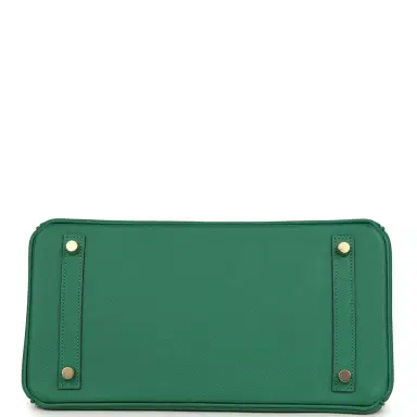 HERMÈS Hermes Birkin 30 Vert Vertigo Epsom Gold Hardware | Thumbnail 6 HERMÈS Hermes Birkin 30 Vert Vertigo Epsom Gold Hardware | Thumbnail 6