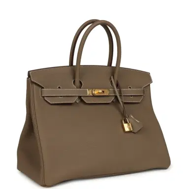 HERMÈS Hermes Birkin 35 Etoupe Togo Gold Hardware | Thumbnail 2 HERMÈS Hermes Birkin 35 Etoupe Togo Gold Hardware | Thumbnail 2
