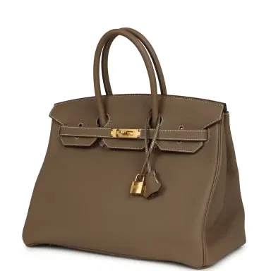 HERMÈS Hermes Birkin 35 Etoupe Togo Gold Hardware | Thumbnail 5 HERMÈS Hermes Birkin 35 Etoupe Togo Gold Hardware | Thumbnail 5