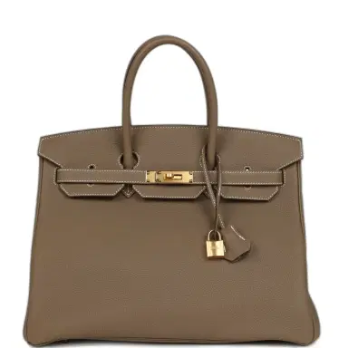 HERMÈS Hermes Birkin 35 Etoupe Togo Gold Hardware | Thumbnail 1 HERMÈS Hermes Birkin 35 Etoupe Togo Gold Hardware | Thumbnail 1