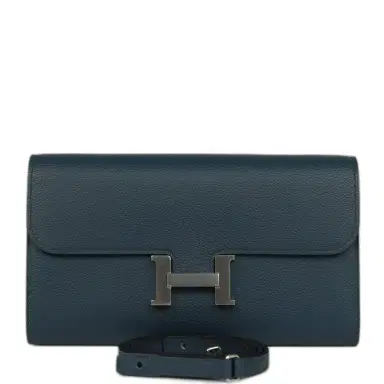HERMÈS Hermes Constance Wallet To Go Bleu De Prusse Evercolor Palladium Hardware | Thumbnail 1 HERMÈS Hermes Constance Wallet To Go Bleu De Prusse Evercolor Palladium Hardware | Thumbnail 1