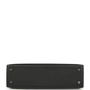 HERMÈS Hermes Kelly Sellier 20 "Cheval De Bois" Black and Multi Tadelakt Palladium Hardware | Thumbnail 6 HERMÈS Hermes Kelly Sellier 20 "Cheval De Bois" Black and Multi Tadelakt Palladium Hardware | Thumbnail 6
