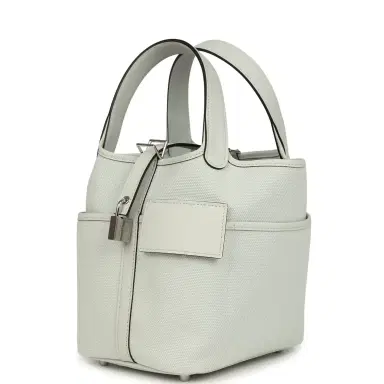 HERMÈS Hermes Picotin Cargo 18 Gris Platine Toile Canvas and Swift Palladium Hardware | Thumbnail 3 HERMÈS Hermes Picotin Cargo 18 Gris Platine Toile Canvas and Swift Palladium Hardware | Thumbnail 3