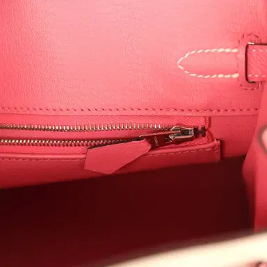 HERMÈS Hermes Special Order (HSS) Birkin 25 Craie and Rose Azalee Epsom Brushed Palladium Hardware | Thumbnail 9 HERMÈS Hermes Special Order (HSS) Birkin 25 Craie and Rose Azalee Epsom Brushed Palladium Hardware | Thumbnail 9