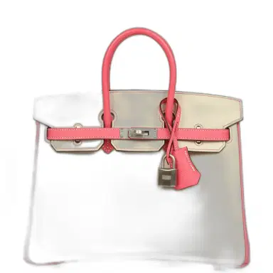 HERMÈS Hermes Special Order (HSS) Birkin 25 Craie and Rose Azalee Epsom Brushed Palladium Hardware | Thumbnail 1 HERMÈS Hermes Special Order (HSS) Birkin 25 Craie and Rose Azalee Epsom Brushed Palladium Hardware | Thumbnail 1