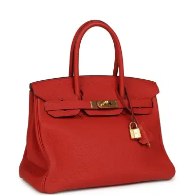 HERMÈS Pre-owned Hermes Birkin 30 Rouge Tomate Togo Gold Hardware | Thumbnail 2 HERMÈS Pre-owned Hermes Birkin 30 Rouge Tomate Togo Gold Hardware | Thumbnail 2