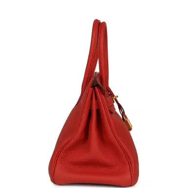 HERMÈS Pre-owned Hermes Birkin 30 Rouge Tomate Togo Gold Hardware | Thumbnail 3 HERMÈS Pre-owned Hermes Birkin 30 Rouge Tomate Togo Gold Hardware | Thumbnail 3
