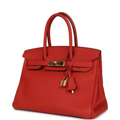 HERMÈS Pre-owned Hermes Birkin 30 Rouge Tomate Togo Gold Hardware | Thumbnail 5 HERMÈS Pre-owned Hermes Birkin 30 Rouge Tomate Togo Gold Hardware | Thumbnail 5