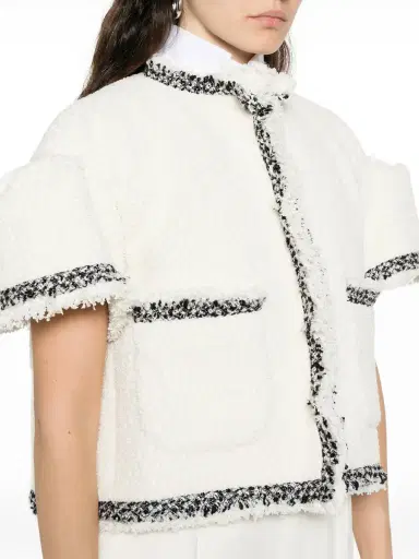 Sacai Short-Sleeve Tweed Bouclé Jacket | Thumbnail 5 Sacai Short-Sleeve Tweed Bouclé Jacket | Thumbnail 5