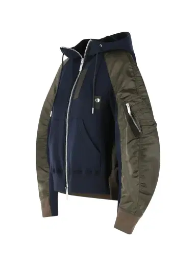 Sacai Sponge Sweat Zip-Up Hoodie | Thumbnail 2 Sacai Sponge Sweat Zip-Up Hoodie | Thumbnail 2