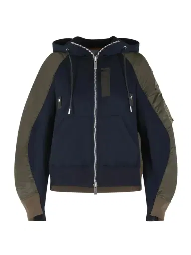 Sacai Sponge Sweat Zip-Up Hoodie | Thumbnail 1 Sacai Sponge Sweat Zip-Up Hoodie | Thumbnail 1