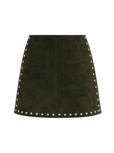 ZUT Suede Studded Tellier Mini Skirt | Thumbnail 1 ZUT Suede Studded Tellier Mini Skirt | Thumbnail 1