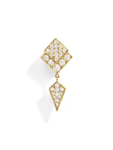 Statement Yellow Gold and Diamond Stairway Earring | Thumbnail 1 Statement Yellow Gold and Diamond Stairway Earring | Thumbnail 1