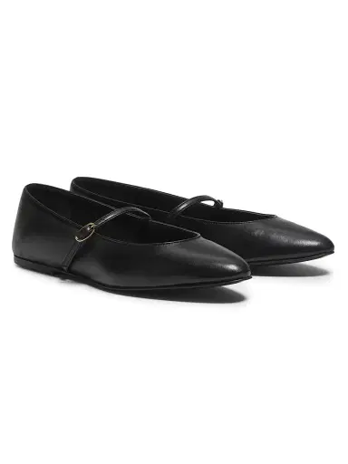 AERA Women's Mina Vegan Leather Mary Jane Flats - Black | Thumbnail 2 AERA Women's Mina Vegan Leather Mary Jane Flats - Black | Thumbnail 2