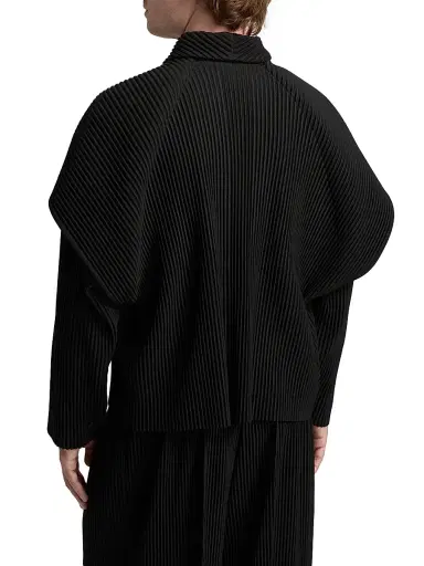 Homme Plissé Issey Miyake Men's Cover & Fold Pleated Jacket - Black | Thumbnail 6 Homme Plissé Issey Miyake Men's Cover & Fold Pleated Jacket - Black | Thumbnail 6