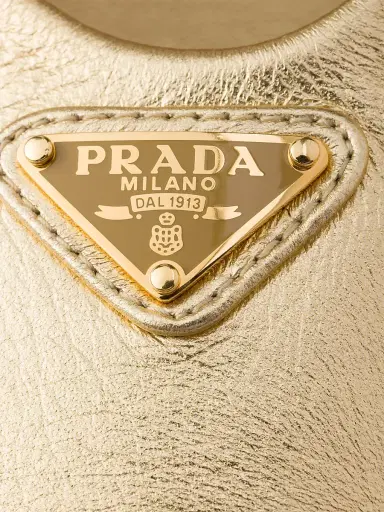 Prada Women's Mordoré Nappa Leather Ballerinas - Gold | Thumbnail 5 Prada Women's Mordoré Nappa Leather Ballerinas - Gold | Thumbnail 5