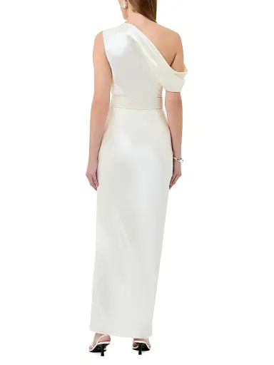 NICHOLAS Women's Eartha One-Shoulder Satin Maxi Dress | Thumbnail 4 NICHOLAS Women's Eartha One-Shoulder Satin Maxi Dress | Thumbnail 4