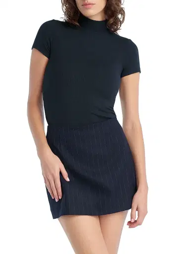 Favorite Daughter Women's The Stockholm Mock-Turtleneck Knit T-Shirt | Thumbnail 2 Favorite Daughter Women's The Stockholm Mock-Turtleneck Knit T-Shirt | Thumbnail 2