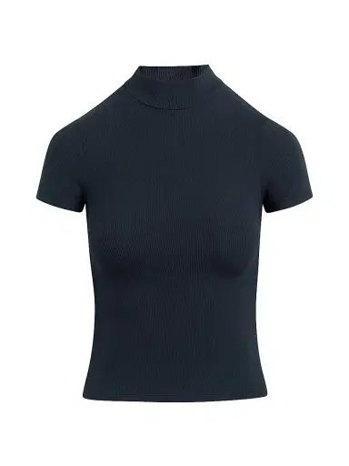 Favorite Daughter Women's The Stockholm Mock-Turtleneck Knit T-Shirt | Thumbnail 1 Favorite Daughter Women's The Stockholm Mock-Turtleneck Knit T-Shirt | Thumbnail 1