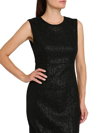 Kiton Women's Metallic Sheath Dress - Black | Thumbnail 6 Kiton Women's Metallic Sheath Dress - Black | Thumbnail 6