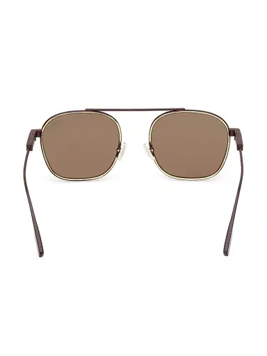Zegna Men's 53MM Round Sunglasses - Dark Brown | Thumbnail 5 Zegna Men's 53MM Round Sunglasses - Dark Brown | Thumbnail 5